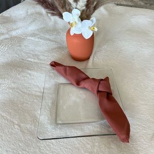 New rust terra cotta linen napkins